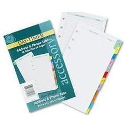 Daytimer/Acco Brands Inc. Portable Size Address/Phone Directory for Looseleaf Planner, Colored Tabs (DTM14911)