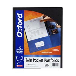 Esselte Pendaflex Corp. Portfolio, Twin Pocket, Oxford, 10/Pack, Light Blue (ESS57571)