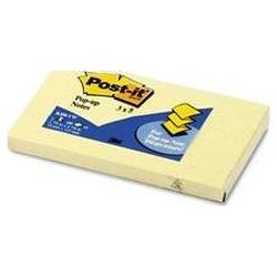 3M Post-it® 3 x 5 Pop-Up Note Pad Refill, 100 Sheets/Pad, Canary Yellow (MMMR350YW)