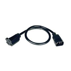 Tripp Lite Power Converter Cable - PC Plug (IEC-320-C14) to AC Rec (NEMA 5-15R) - 2'