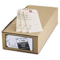 Avery-Dennison Pre-Strung Manila Repair Tags, Series 1-500, 5-1/4x2-5/8, White Twine, 500/Box (AVE15030)