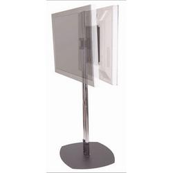 Premier Mounts PSD-CS60 Dual Pole Floor Stand - Up to 320lb - Up to 61 Plasma Display - Chrome, Dark Gray