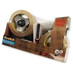 3M Premium Performance Super Clear Packaging Tape & Dispenser, 48mm x 50m, 2 Rolls (MMMBP1TC)