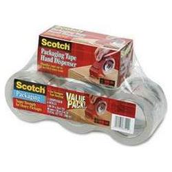 3M Premium Performance Super Clear Packaging Tape & Dispenser, 48mm x 50m, 6 Rolls (MMM38506BD)