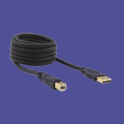 BELKIN COMPONENTS Premium USB 2.0 AB Cables, Gold Series,16', Black (BLKF3U13316GD)