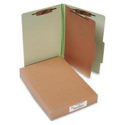 Acco Brands Inc. Pressboard 25-Point Classification Folders, Legal, 4-Section, Leaf Green, 10/Bx (ACC16044)