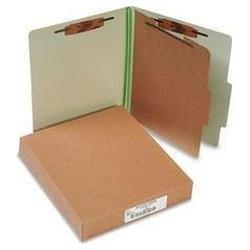 Acco Brands Inc. Pressboard 25-Point Classification Folders, Letter, 4-Section, Leaf Green, 10/Bx (ACC15044)