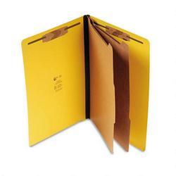 S And J Paper/Gussco Manufacturing Pressboard End Tab Recyc. Class. Folder, Legal, Bright Yellow, 6 Sections (SJPS61436)