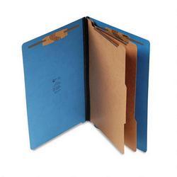 S And J Paper/Gussco Manufacturing Pressboard End Tab Recyc. Class. Folder, Legal, Cobalt Blue, 6 Sections (SJPS61433)