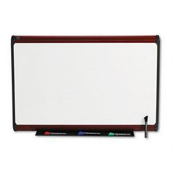 Quartet Manufacturing. Co. Prestige Plus® Total Erase® Magnetic Porcelain Marker Board, 36 x 24, Mahogany (QRTP553M)