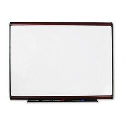 Quartet Manufacturing. Co. Prestige Plus® Total Erase® Magnetic Porcelain Marker Board, 48 x 36, Mahogany (QRTP554M)