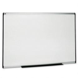 Quartet Manufacturing. Co. Prestige Plus® Total Erase® Magnetic Porcelain Marker Board, 72x48, Aluminum (QRTP557A)