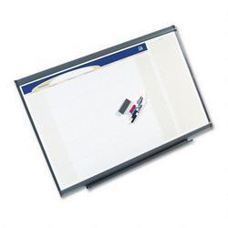 Quartet Manufacturing. Co. Prestige™ Total Erase® Monthly Calendar, 36 x 24, Graphite Finish Frame (QRTCP32)