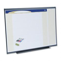 Quartet Manufacturing. Co. Prestige™ Total Erase® Monthly Calendar, 48 x 36, Graphite Finish Frame (QRTCP43)