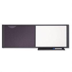 Quartet Manufacturing. Co. Prestige™ Workstation Bulletin Board, 48x18, Gray Fabric, Graphite Frame (QRTWC4818)