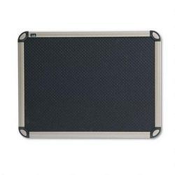 Quartet Manufacturing. Co. Prestige® Euro™ Style Black Embossed Foam Bulletin Board, 24x18, Titanium Frame (QRTB361T)