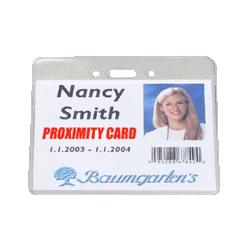 Baumgarten's Proximity Badge Holder,Horizontal,2-1/8 x3-3/8 ,50/Pack,Clear (BAU47810)