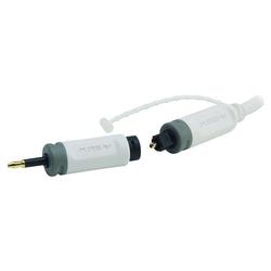 PureAV Digital Optical Cable with Mini Toslink Adapter - 6 ft - White