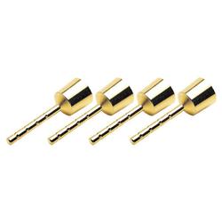 PureAV Gold Speaker Pins - 4-Pack - Silver Series