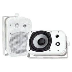 Pyle PylePro PDWR40W Indoor/Outdoor Waterproof Speakers - 2-way Speaker - Cable - White