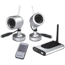 DIGITAL PERIPHERAL SOLUTIONS Q-See QSWOC2R 2 Pack 2.4 GHz Wireless Outdoor Camera with Receiver - 20ft Night Vision