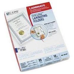 C-Line Products, Inc. Quick Cover™ Laminating Folders, 2-Sided, 12 Mil., 9-1/8x11-1/2, Clear, 25/Bx (CLI65187)