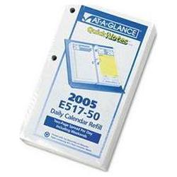 At-A-Glance QuickNotes® Two-Color Daily Desk Calendar Refill, 3-1/2 x 6, Yellow/Blue (AAGE51750)