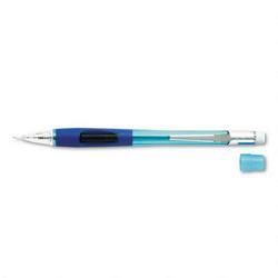 Pentel Of America Quicker Clicker™ Automatic Pencil, .5mm Lead, Transparent Blue Barrel (PENPD345TC)