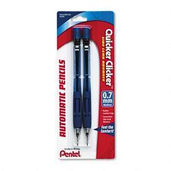 Pentel Of America Quicker Clicker™ Automatic Pencils, .7mm Lead, Asst. Colors, 2/Pack (PENPD347BP2K6)