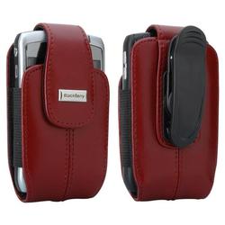Blackberry RIM Vertical Smartphone Pouch with Belt Clip - Leather - Apple Red