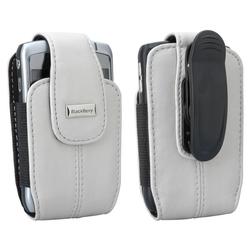 Blackberry RIM Vertical Smartphone Pouch with Belt Clip - Leather - White