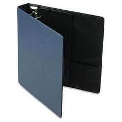 Cardinal Brands Inc. Recycled Easy Open® D-Ring Binder, Leather Grain Vinyl, 1-1/2 Capacity, Navy (CRD18723)