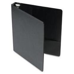 Cardinal Brands Inc. Recycled Easy Open® D-Ring Binder, Leather Grain Vinyl, 1 Capacity, Black (CRD18712)