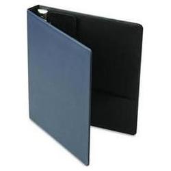 Cardinal Brands Inc. Recycled Easy Open® D-Ring Binder, Leather Grain Vinyl, 1 Capacity, Navy (CRD18713)