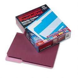 Esselte Pendaflex Corp. Recycled Interior File Folders, Burgundy, 1/3 Cut, Letter, 100/Box (ESS421013BUR)