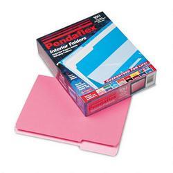 Esselte Pendaflex Corp. Recycled Interior File Folders, Pink, 1/3 Cut, Letter, 100/Box (ESS421013PIN)