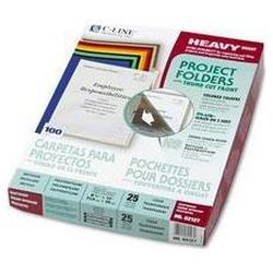 C-Line Products, Inc. Recycled Polypropylene Project Folders, Letter Size, Clear, 25/Box (CLI62127)