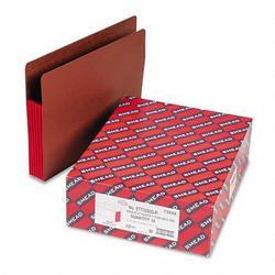 Smead Manufacturing Co. Redrope End Tab File Pockets, Red Tyvek Gussets, 5-1/4 Expansion, 10/Box (SMD73696)