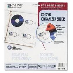 C-Line Products, Inc. Refill Pages for CD/DVD Ring Binder Kit, 5 Per Pack (CLI61948)