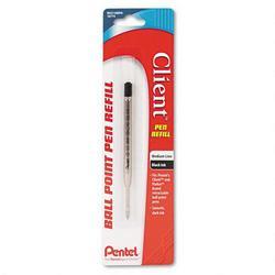 Pentel Of America Refill for Client Ballpoint Writer®, Medium, Black Ink (PENBKC10BPA)
