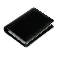 Samsill Corporation Regal™ Leather Refillable 120 Cap. Business Card Binder, 7-3/4x5-3/4, Black (SAM81270)