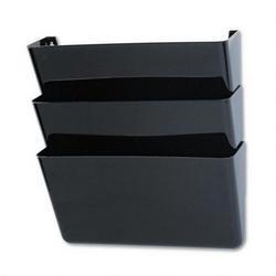 RubberMaid Regeneration® Recycled Stak-A-File™ Three-Pack, Letter Size, Black (RUB47086)