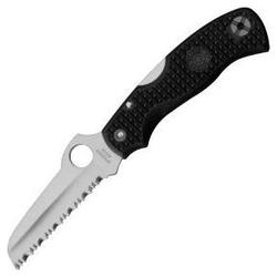 Spyderco Rescue Jr., Black Frn Handle, Serrated