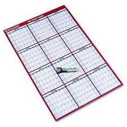 At-A-Glance Reversible/Erasable Horizontal/Vertical Yearly Wall Planner, 24 x 36, Red/Blue (AAGPM2628)