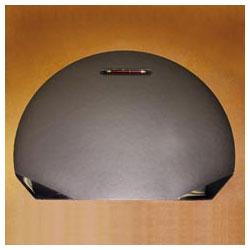 Artistic Office Products Rhinolin Oval Desk Pad, Transparent Side Pockets, 21-1/4 x 28, Black (AOP48046)