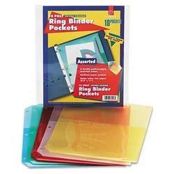 Cardinal Brands Inc. Ring Binder Poly Pocket 2-Sided Dividers, Letter Size, Assorted Colors, 5/Pack (CRD84007)