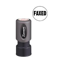 Shachihata Inc. U.S.A. Round Faxed Ink Stamp, 5/8 , Red Ink (SHA11409)