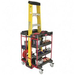 RubberMaid Rubbermaid Ladder Cart - 500 lb Capacity - Steel - 32.5 x 27 x 42 - Red, Black