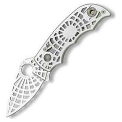 Spyderco S, Silver Almite, Silver Aluminum Handle, Plain