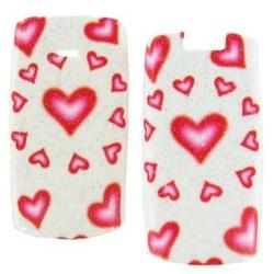 Wireless Emporium, Inc. SAMSUNG A420 Glitter Hearts Snap-On Protector Case